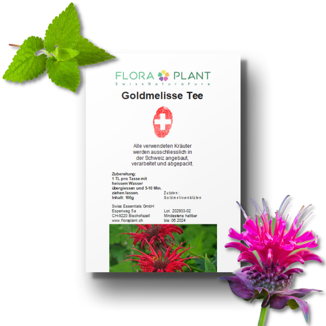 Goldmelisse Tee in Verpackung