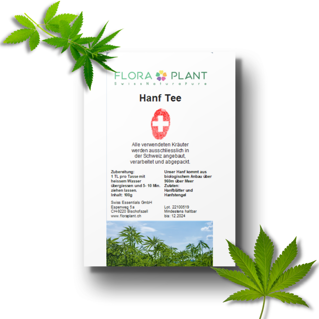 Hanf Tee in Verpackung