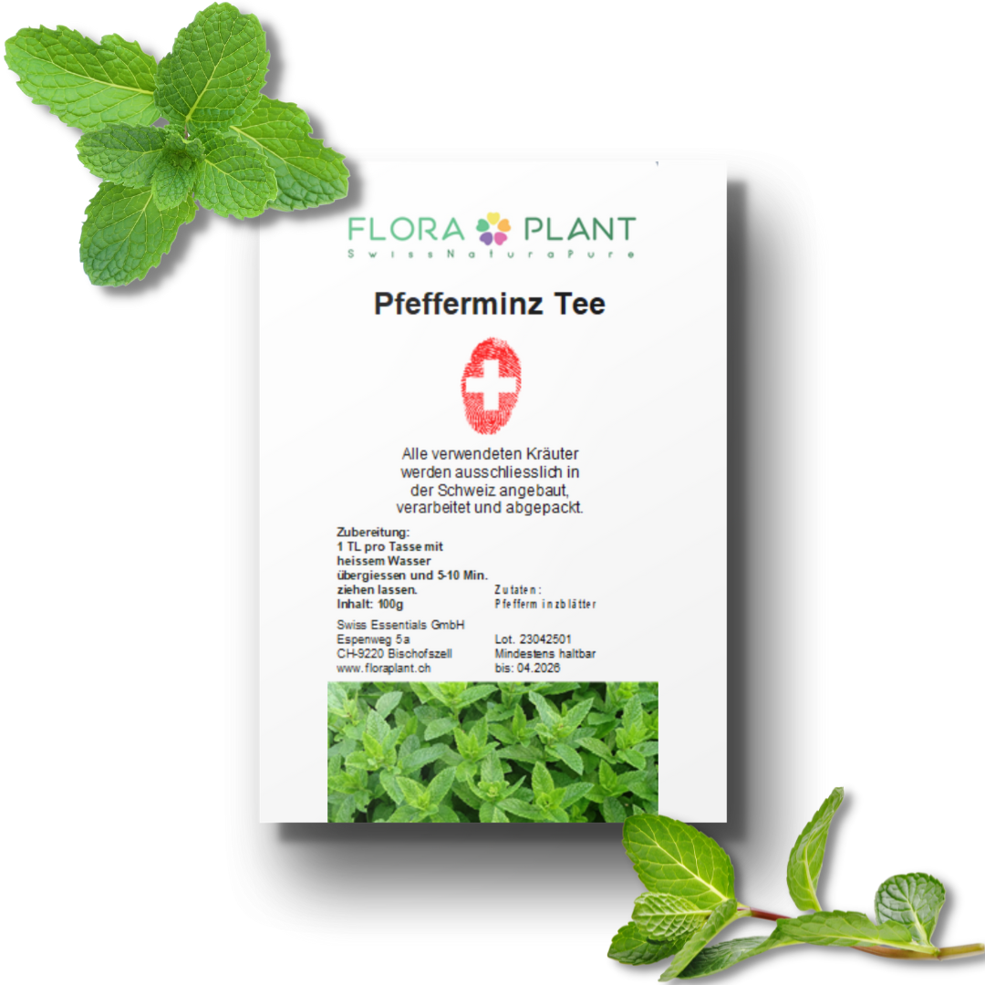 Pfefferminze Tee in Verpackung