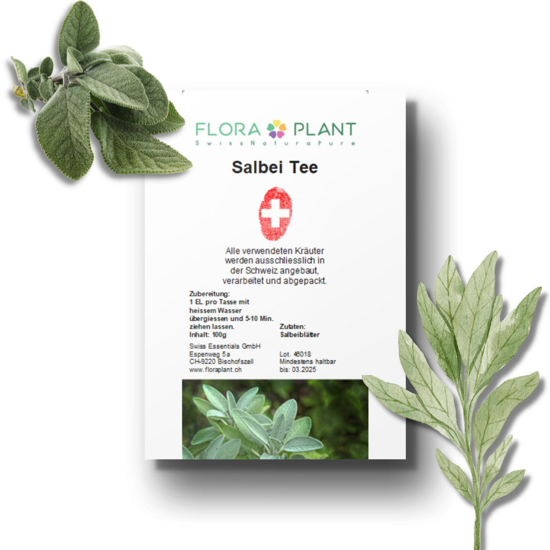 Salbei Tee in Verpackung