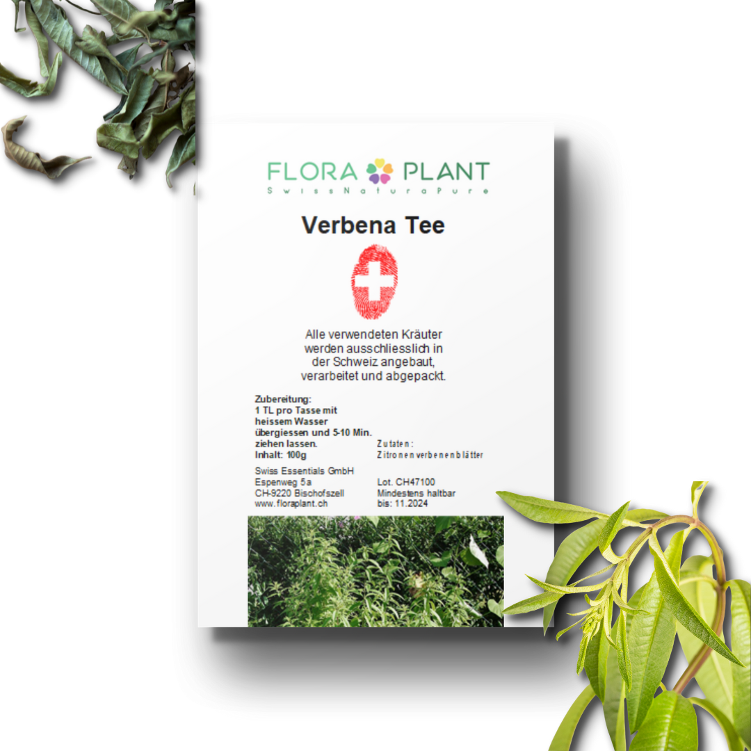 Verbena Tee in Verpackung
