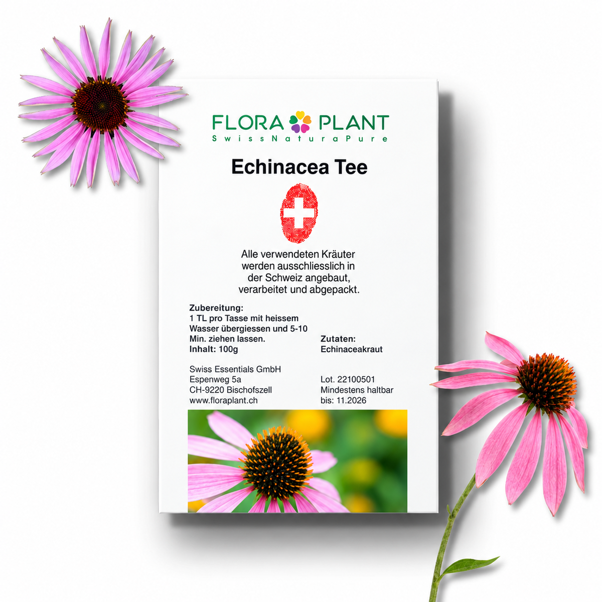 FLORAPLANT – Tisana all'echinacea sfusa, confezione da 100 g