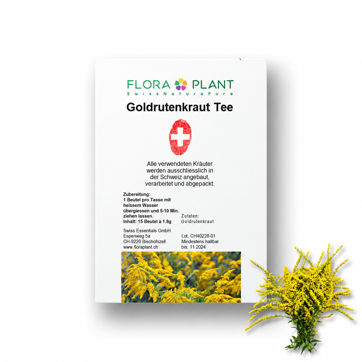 FLORAPLANT – Tisana alla verga d'oro in bustine, confezione da 15 bustine